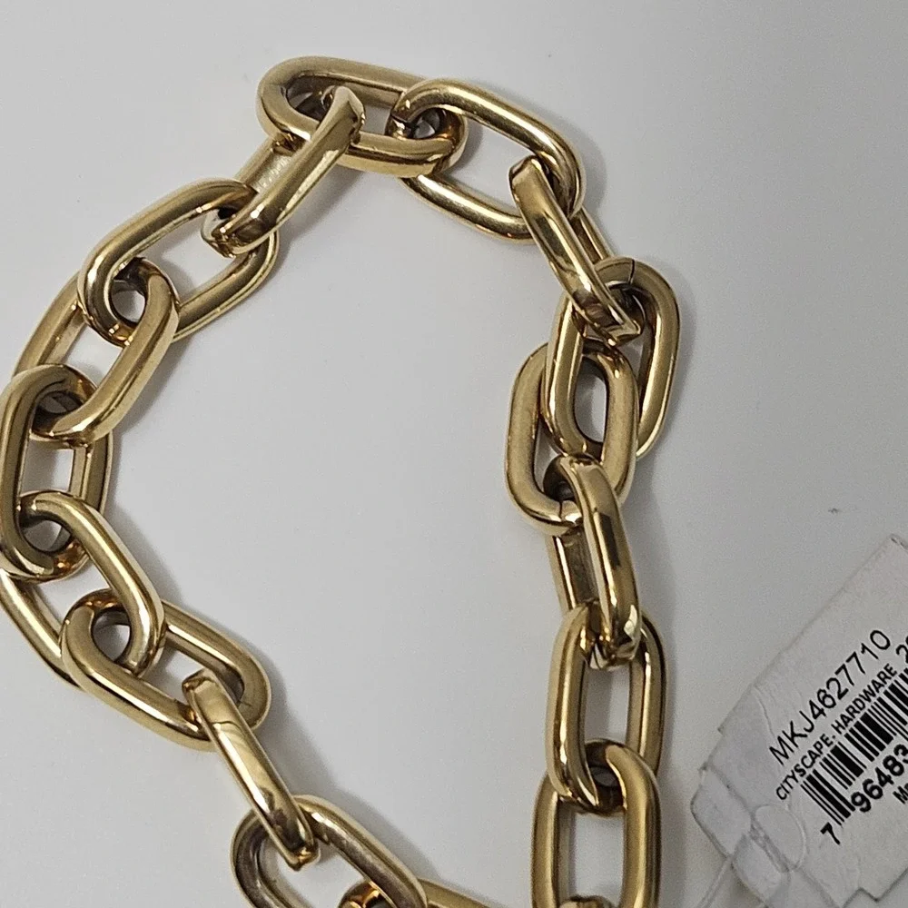 Michael Kors Padlock Chain Bracelet Goldtone 7